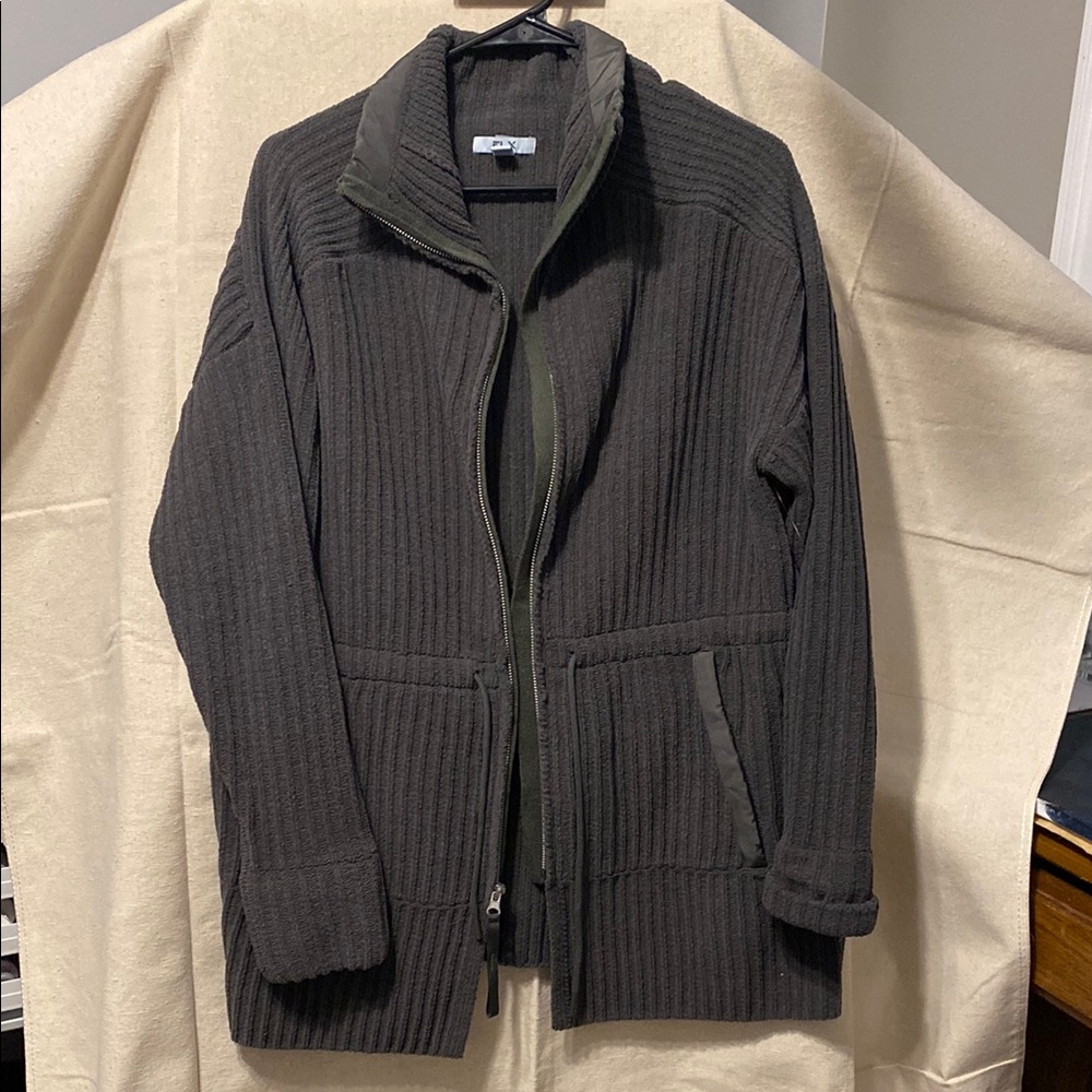THE FLEXX Green Quilted Sweater Utility Style
